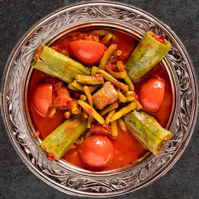 كوسا محشي بالفاصوليا غازي عنتاب